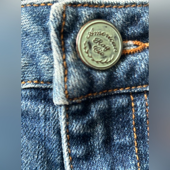 American Rag Flare Jeans Medium Wash Embroidered Pocket Bootcut Retro Size 7L - Picture 4 of 8